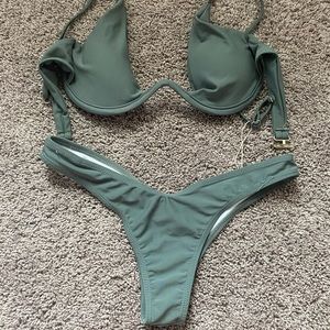 Grey underwire bikini
